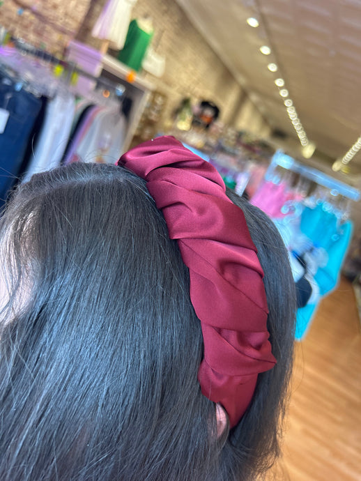 Scrunched Satin Headband