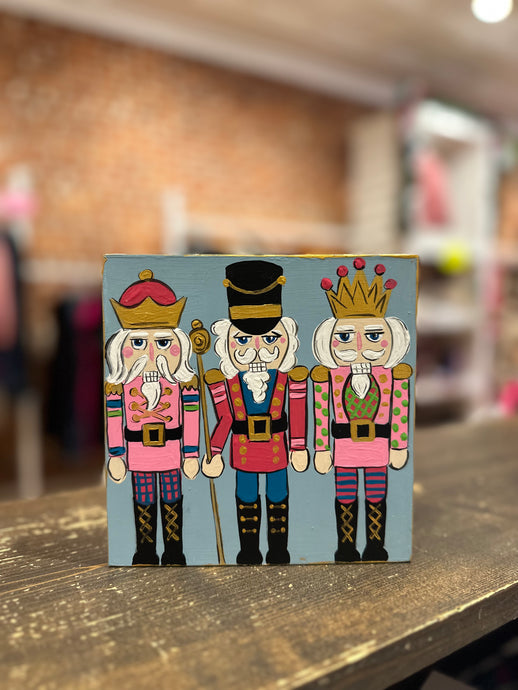 Handpainted 6x6 Nutcracker Blocks