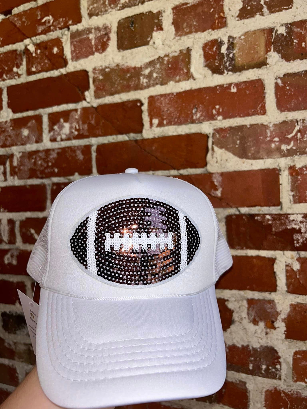 Sparkle Football Patch Trucker Hat