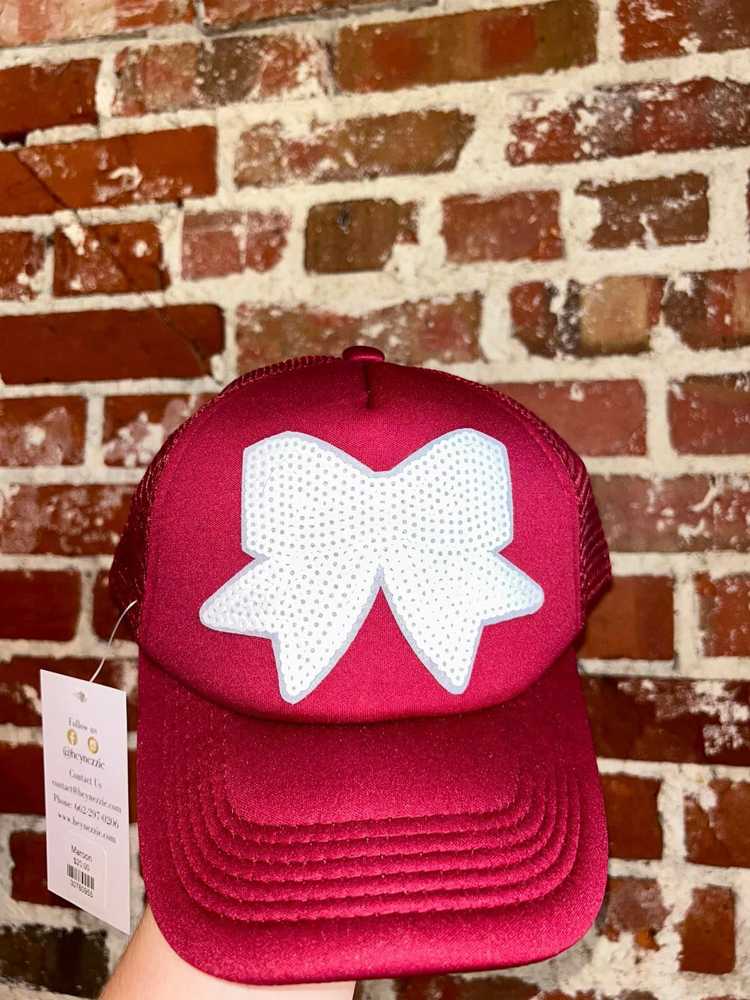 Sparkle Bow Patch Trucker Hat